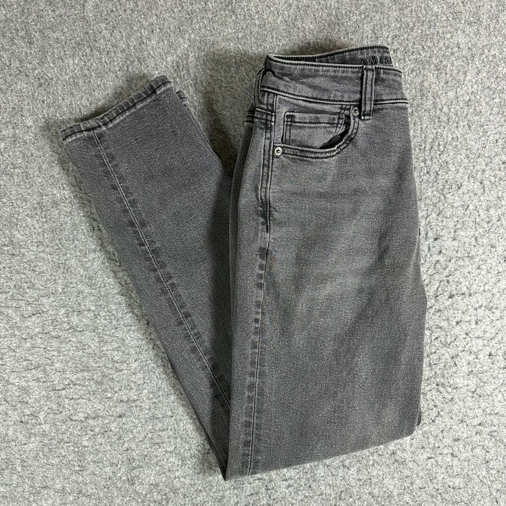 American Eagle Outfitters Womens Size 4 Gray High Rise Skinny Stretch Jeans - Picture 8 of 8
